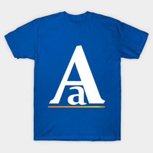 First letter of English alphabet A. T-Shirt